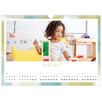 Calendario A3 orizzontale  — Effetto pennello [copertina]