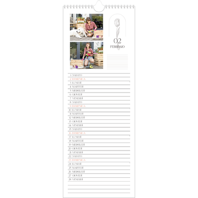 Calendario da cucina  — Batanico semplice [Febbraio]