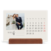 Calendario con supporto in legno orizzontale  — Iniziali in fiore [Marzo]