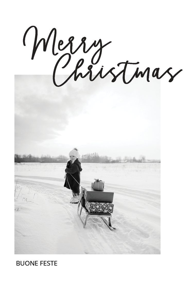 Biglietti — Natale bianco semplice