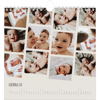 Calendario Fotografico Quadrato — Ricordi in movimento
