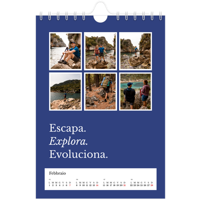 Calendario fotografico A5 — Terra editoriale [Febbraio]