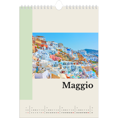 Calendario personalizzato A4 — Vedute del mondo [Maggio]