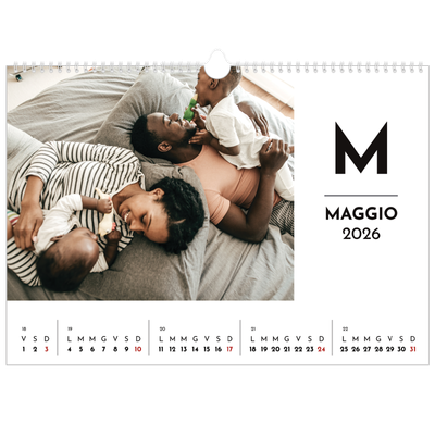 Calendario A3 orizzontale  — Riflettore lettera [copertina]