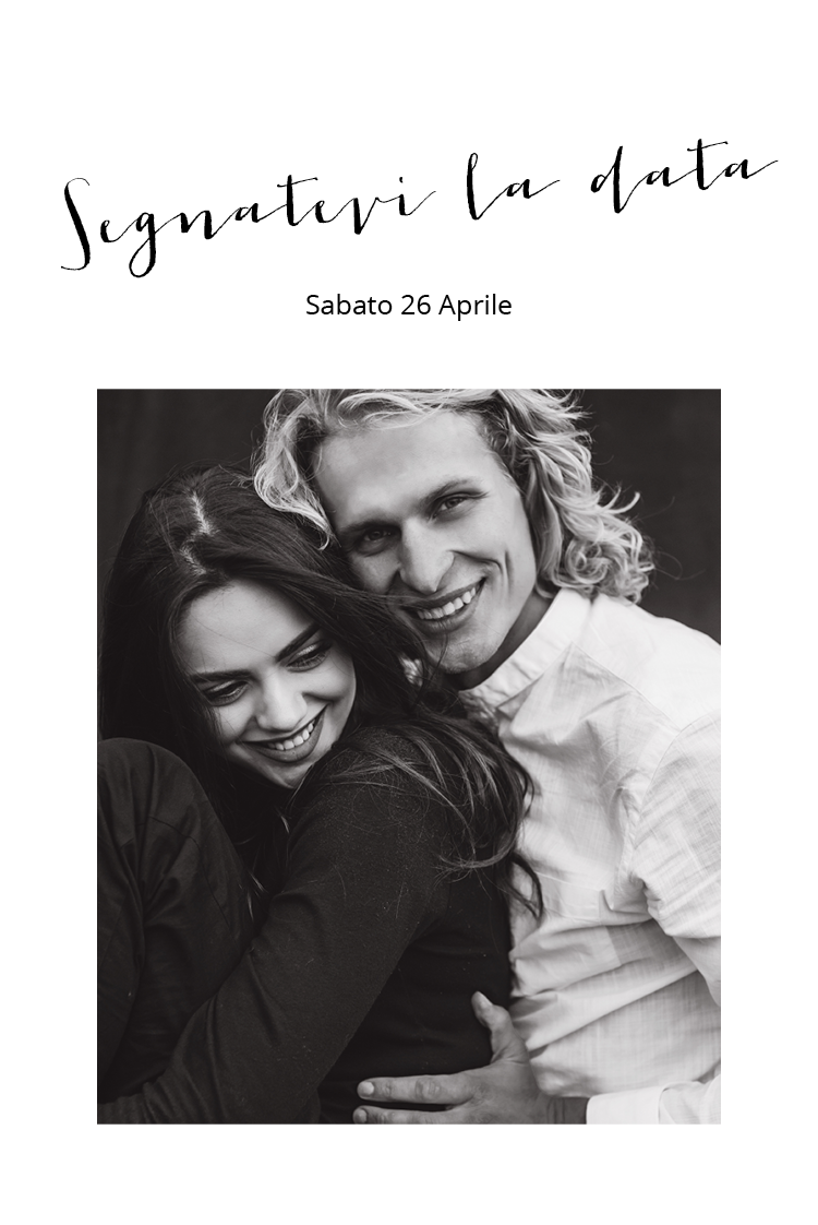 Save the date — Bianco e nero
