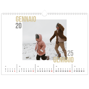 Calendario Fotografico A3 Orizzontale — Tipo di coppia