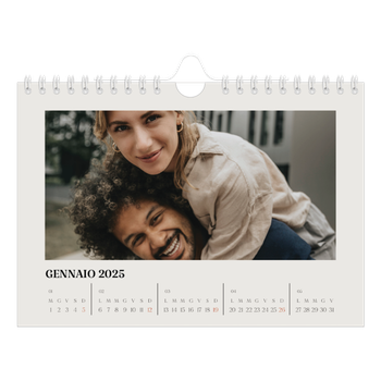 Calendario Fotografico A5 Orizzontale — Avorio semplice