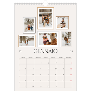 Calendario personalizzato A3 — Galleria fotografica a parete