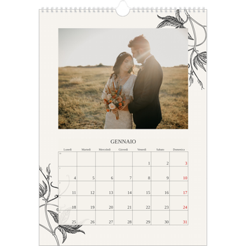 Calendario personalizzato A3 — Inchiostro e edera