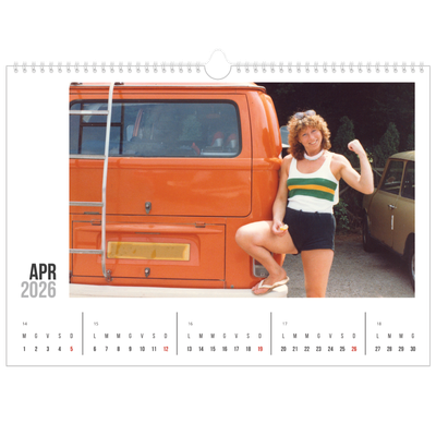 Calendario A3 orizzontale  — Testo abbreviato [Aprile]