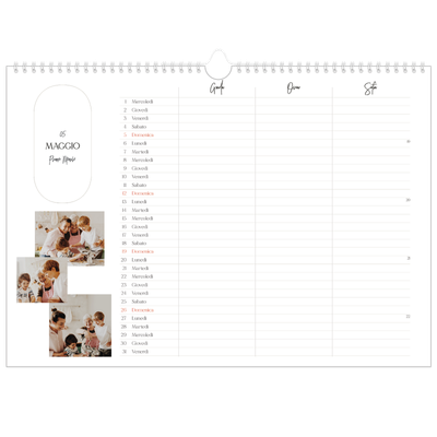 Calendario fotografico A3 — Fare programmi - Famiglia di 3 [copertina]