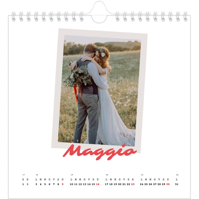 Calendari quadrati — Firmato in cremisi [Maggio]