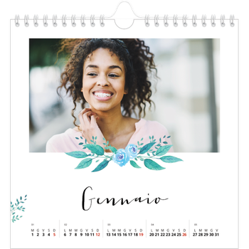 Calendario Fotografico Quadrato — Illustrazioni floreali