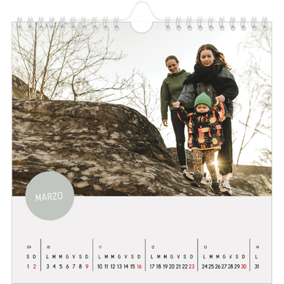 Calendari quadrati — Adesivo fotografico [Marzo]