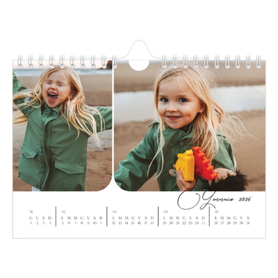 Calendario fotografico A5 — Istantanee e scrittura [Gennaio]