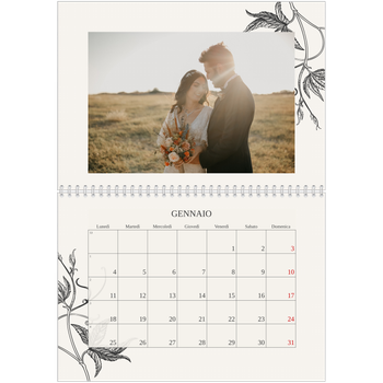 Calendario A4 Doppio — Inchiostro e edera