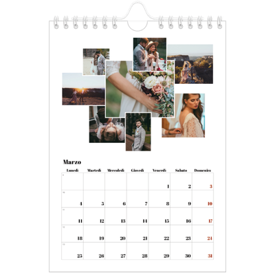 Calendario fotografico A5 — Forme di collage [Marzo]
