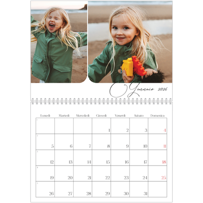 Calendario A4 Doppio — Istantanee e scrittura [Gennaio]