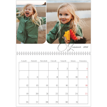 Calendario A4 Doppio — Istantanee e scrittura