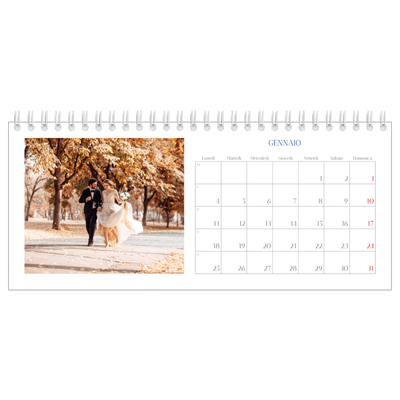 Calendari da tavolo — Classico cobalto [Gennaio]