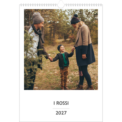 Calendario famiglia A3 verticale — Calendario semplice - Famiglia di 4 [copertina]