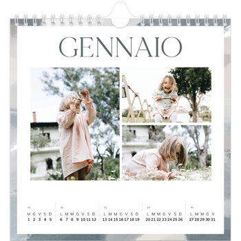 Calendario Fotografico Quadrato — Effetto pennello