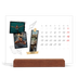 Calendario con supporto in legno orizzontale  — Album ricordi con stile [Aprile]