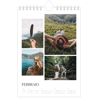 Calendario fotografico A5 — Tramonti e surf [Febbraio]