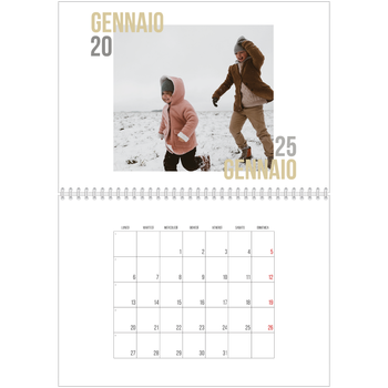 Calendario A4 Doppio — Tipo di coppia
