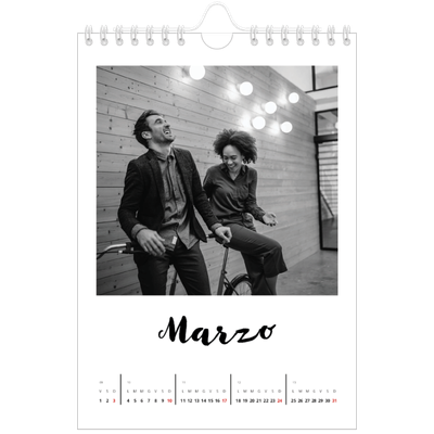 Calendario fotografico A5 — Scritto a mano [Marzo]