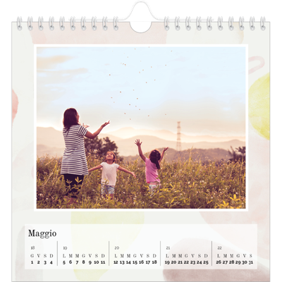 Calendari quadrati — Punti ad acquerello [copertina]