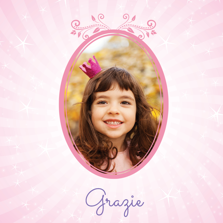 Biglietti di ringraziamento — Princess party