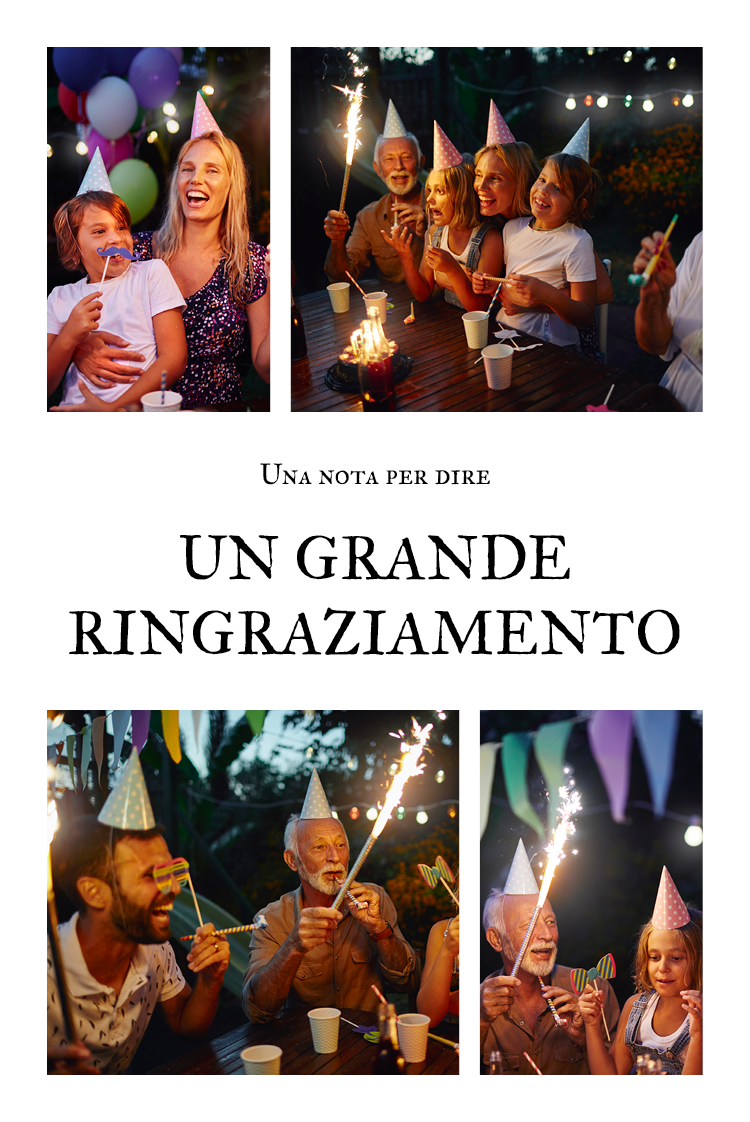 Biglietti di ringraziamento — Facciamo festa!