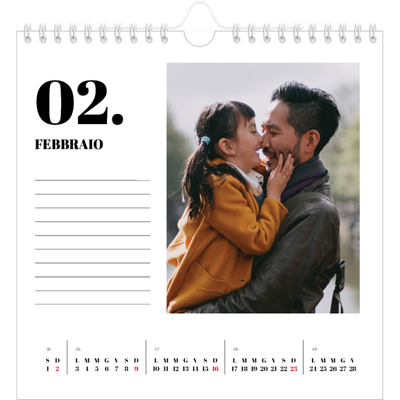 Calendari quadrati — Serif e momenti [Febbraio]