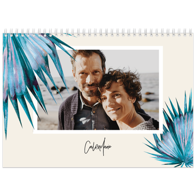 Calendario A4 Doppio — Fiori dipinti [copertina]