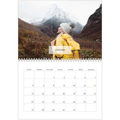 Calendario A4 Doppio — Calendario classico [Gennaio]