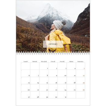 Calendario A4 Doppio — Calendario classico