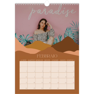 Calendario A3 verticale — Montagne [Febbraio]