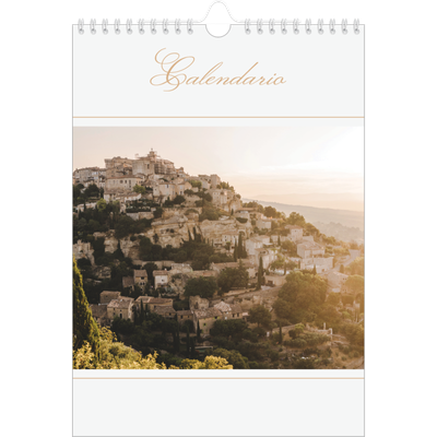 Calendario personalizzato A4 — Banner di script d'oro [copertina]