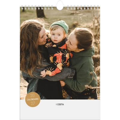 Calendario personalizzato A4 — Adesivo fotografico [copertina]