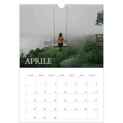 Calendario A3 verticale — Graziato semplice [Aprile]
