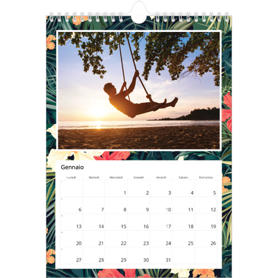 Calendario personalizzato A4 — Vegetazione vivace [Gennaio]