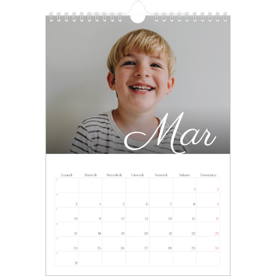 Calendario personalizzato A4 — Mese scritto a mano [Marzo]