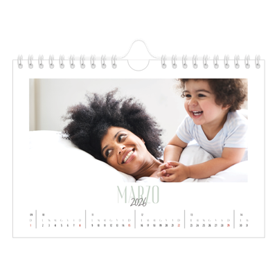 Calendario fotografico A5 — Tipografia mista [Marzo]