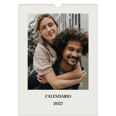 Calendario A3 verticale — Avorio semplice [copertina]