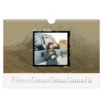 Calendario fotografico A4 — Avventura [Marzo]