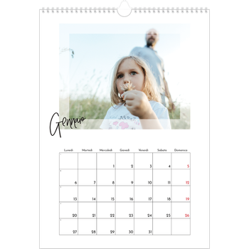 Calendario personalizzato A3 — Cornice trasparente