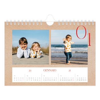 Calendario Fotografico A5 Orizzontale — Esplosioni di rosso