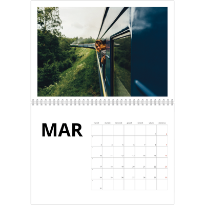 Calendario A4 Doppio — White space [Marzo]