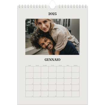 Calendario personalizzato A4 — Avorio semplice